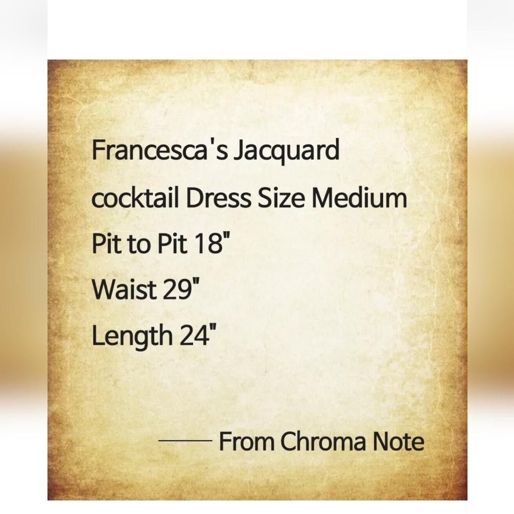 Francesca’s Floral Jacquard Fit & Flare Cocktail Dress Burgundy Day to Night M - Picture 15 of 15